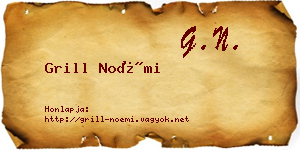 Grill Noémi névjegykártya